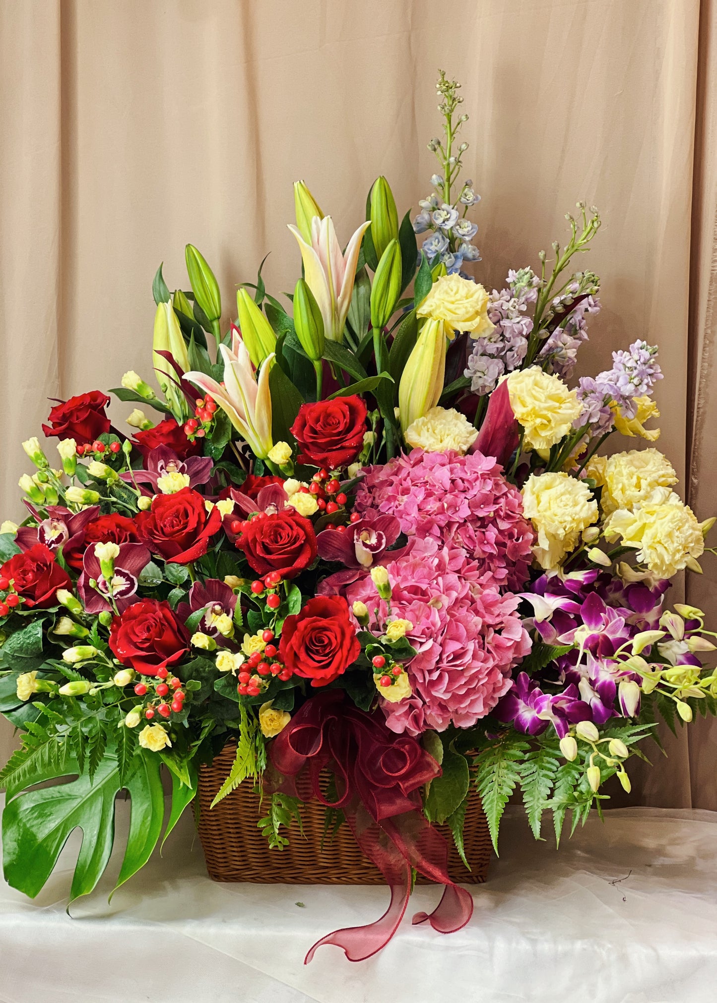 Grandiose Gesture Flower Basket | Flower Basket