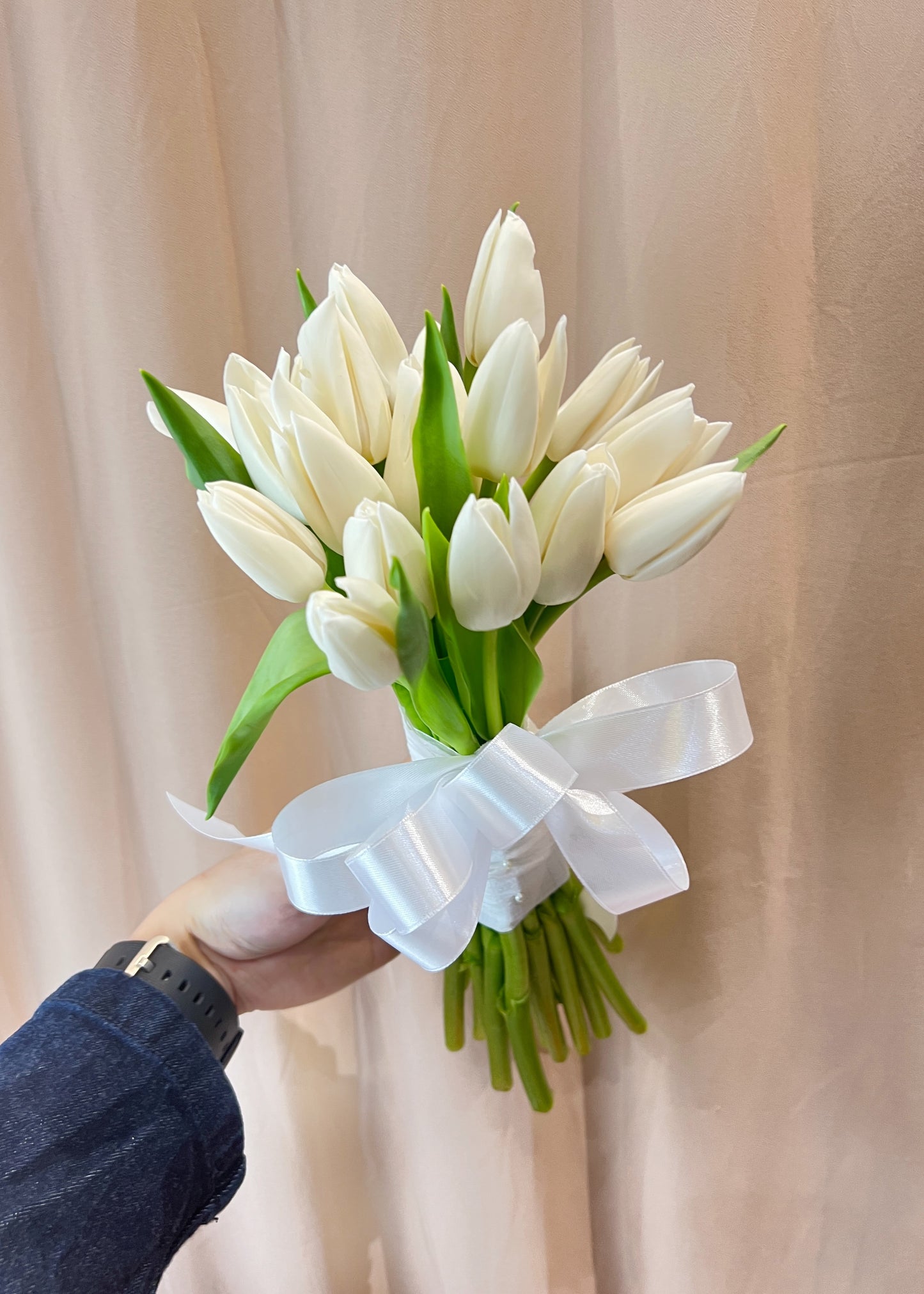White Tulips Bridal Bouquet