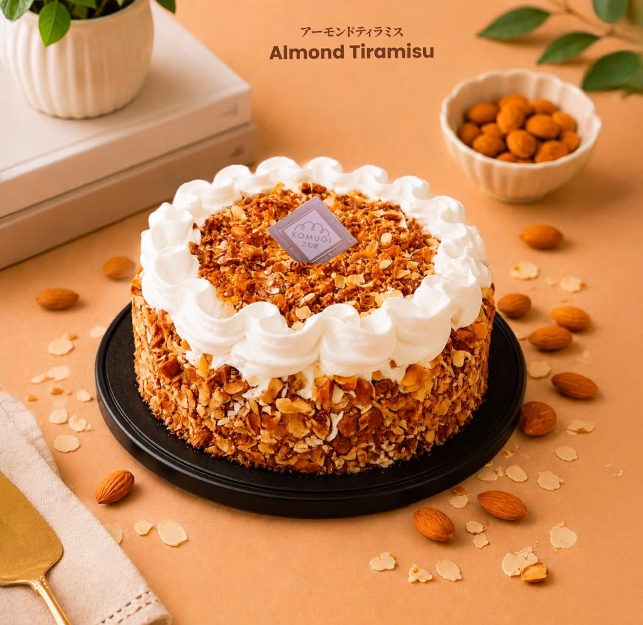 komugi Almond Tiramisu Cake