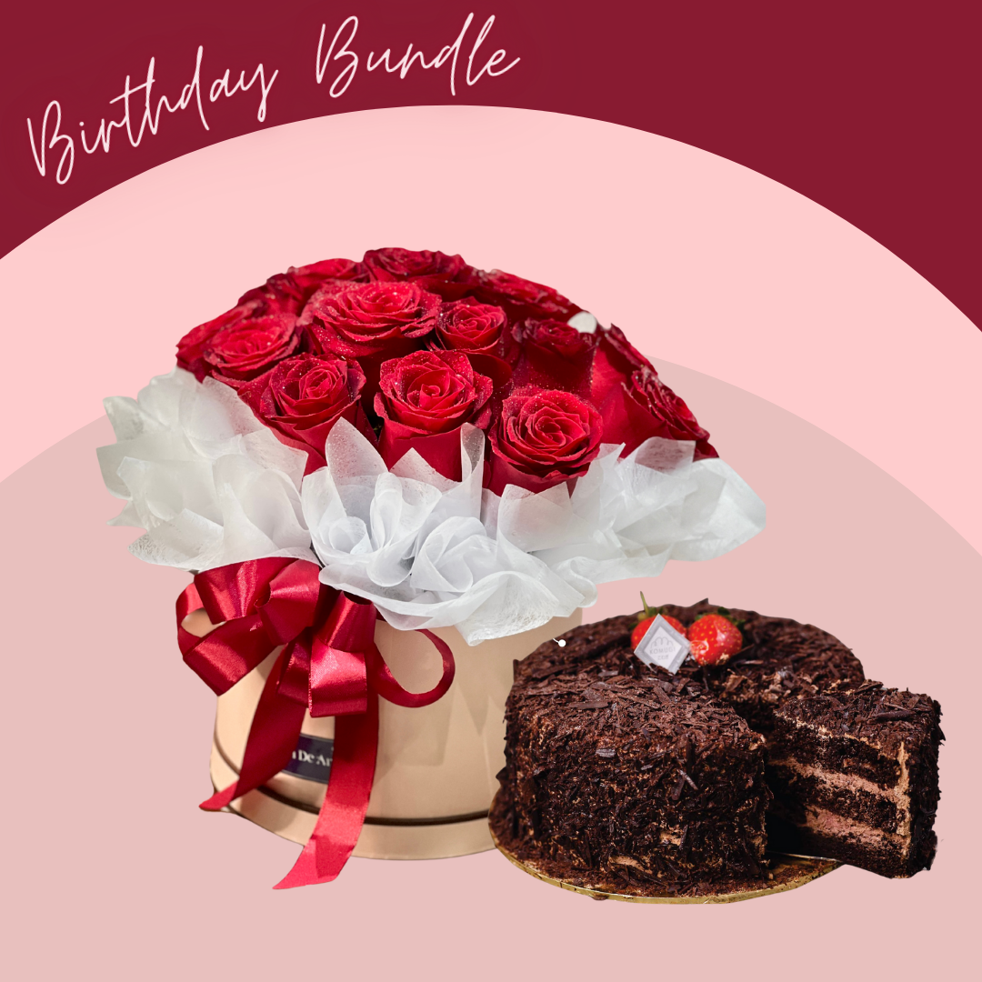 Luna Flower Box and Cake Bundle