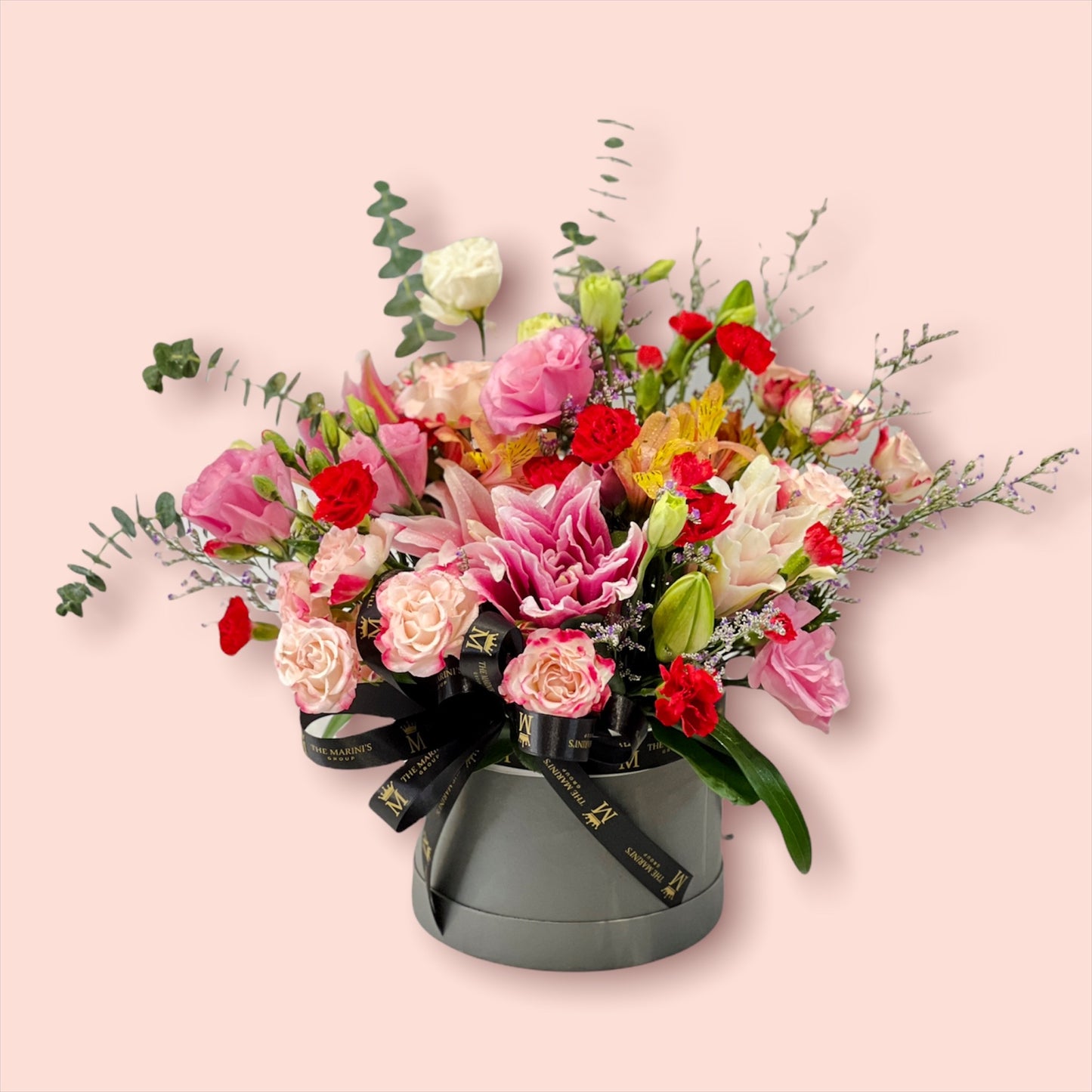 Pink Lily & Carnation Box | Flower Box