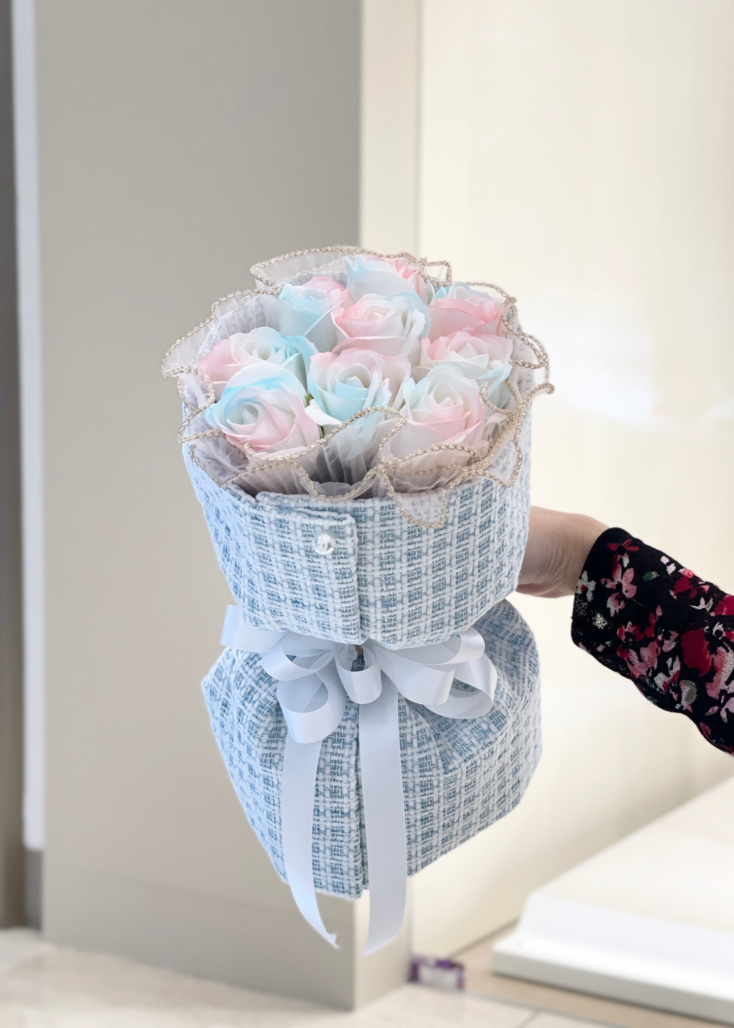 Unicorn Pastel Chanel Soap Roses | Hand Bouquet