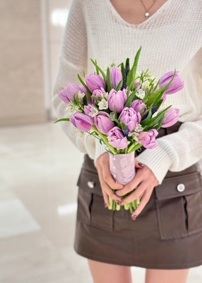 Bridal Violet Tulips | Bridal Bouquet