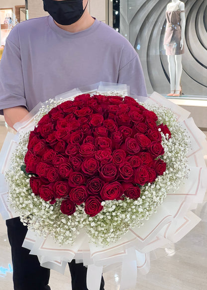Romance Forever 100 Roses | Premium Imported Roses