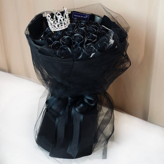 Black Romance Soap Roses | Flower Bouquet