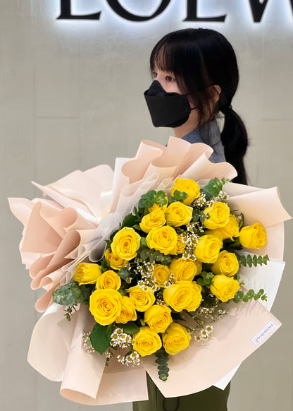 Yumi's Lemon Roses | Flower Bouquet