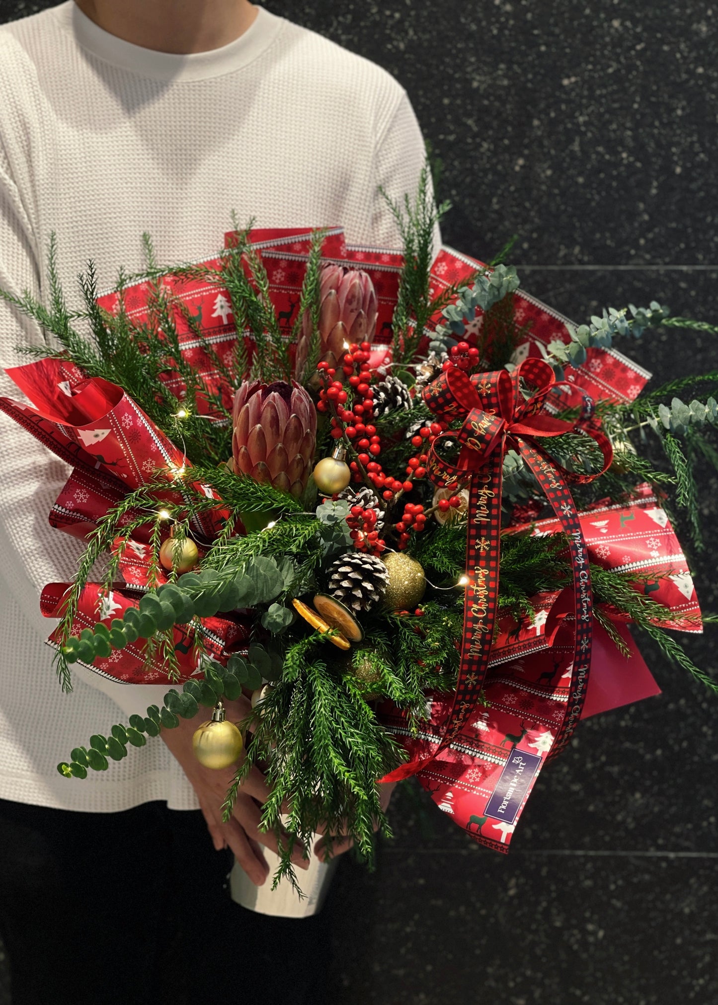 Ruby’s Holiday Bliss  | Cone Christmas Bouquet