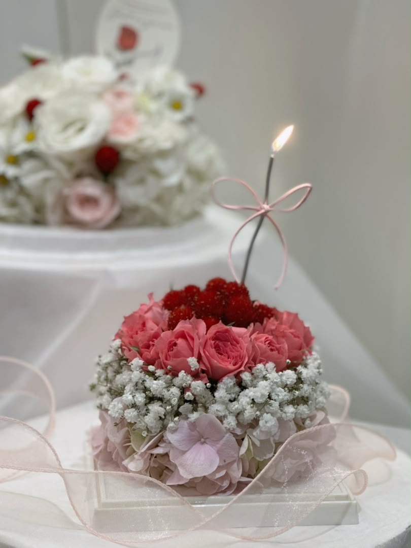 Blush Bloom Floral Cake