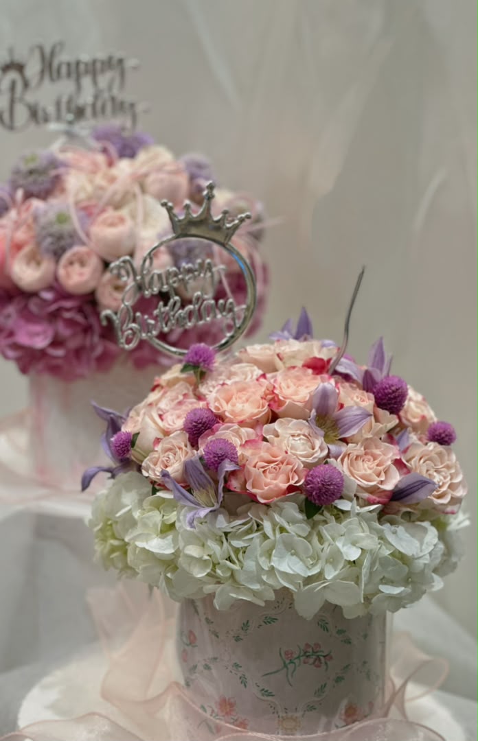 Rosé Bloom Floral Cake