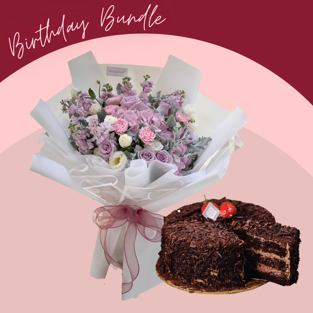 Joisse Angel Bouquet and Cake Bundle
