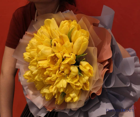 Donce Yellow Tulips | Premium Bouquet