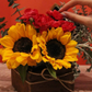 Sunflower & Red Carnation | Posy