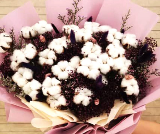 Purplish Flower Bouquet | Dry Flower Bouquet