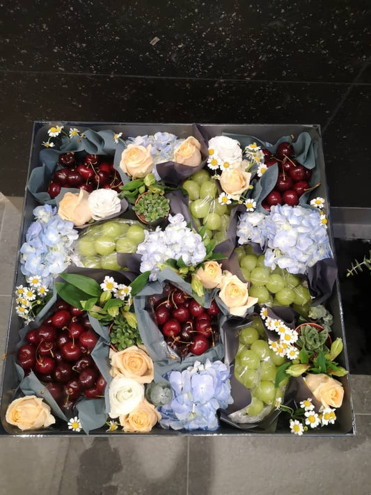 Premium Flower and Fruit Basket | Combo Set