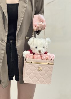 "Channel" Bag of Roses with Teddy (Soap Roses)
