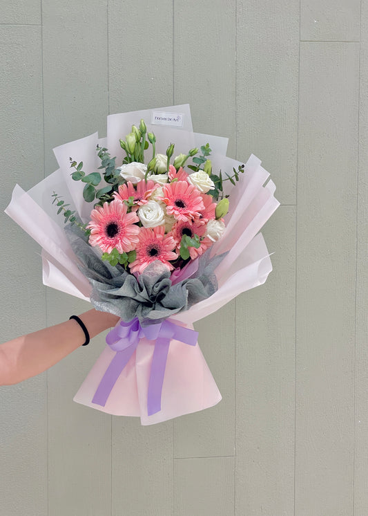 Sweet Pink Gerberas | Hand Bouquet
