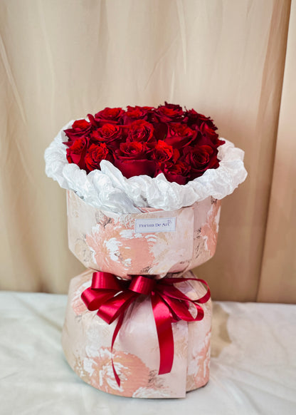 Darling Red Roses | Round Flower Bouquet