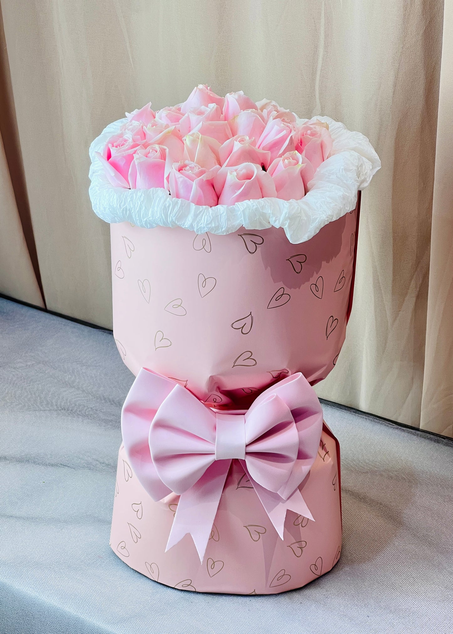 Khloe's Pink Roses | Round Flower Bouquet