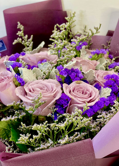 Purple Rose Bouquet | Flower Bouquet