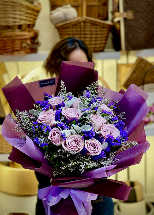 Purple Rose Bouquet | Flower Bouquet