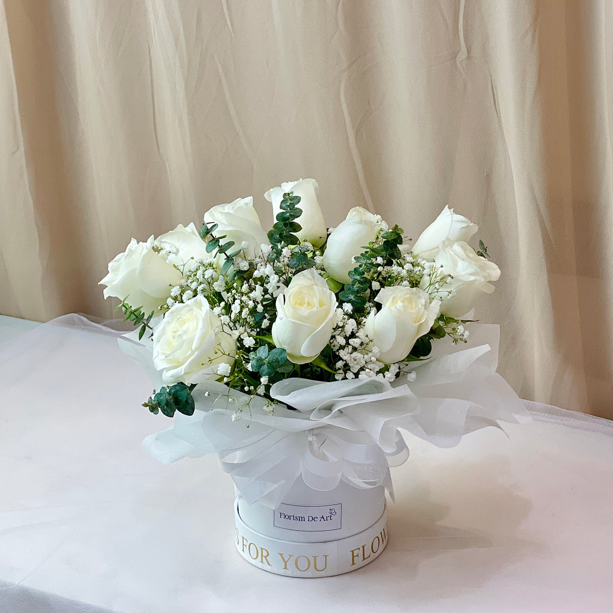 White Roses In Box Lux's White Roses | Flower Box – FlorismDeArt | Luxury Florist Pavilion KL