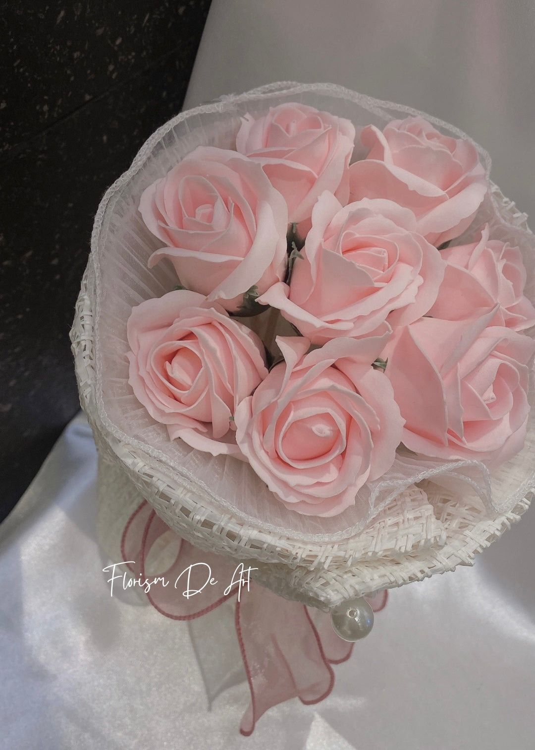 Minimalist Channel Soap Roses, Hand Bouquet – FlorismDeArt