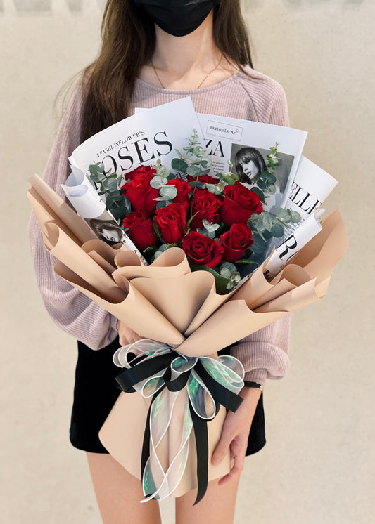 Rachel's Ruby Roses | Hand Bouquet