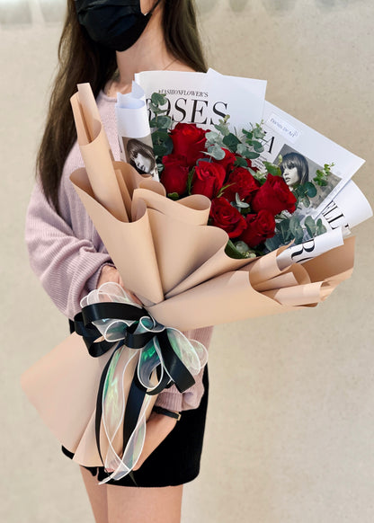 Rachel's Ruby Roses | Hand Bouquet