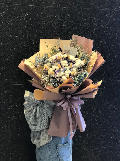 Trendy Dried Cotton Flower | Flower Bouquet