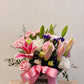 Pink Lily Flower Basket | October Flower Basket