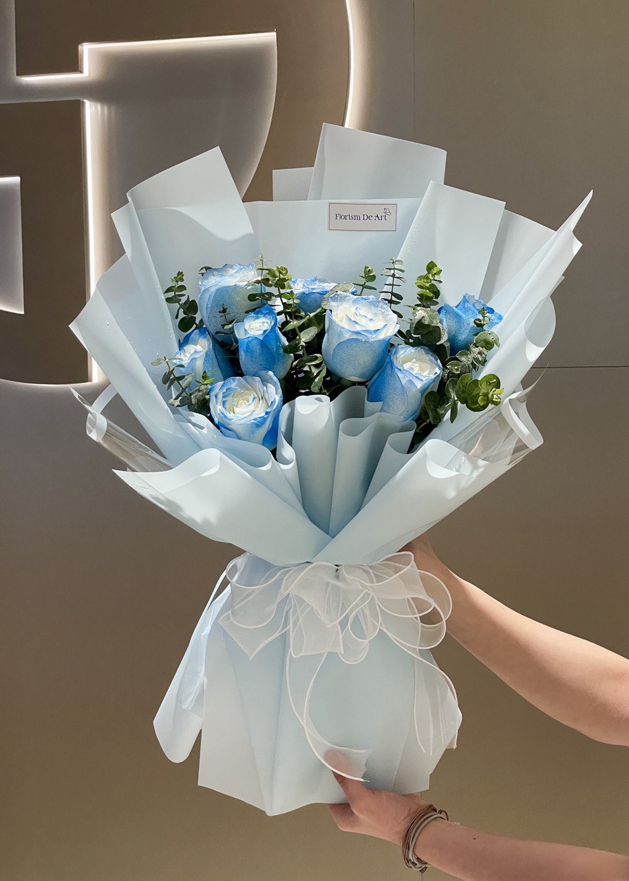 Sky Blue Rose Flower Fresh Flower Bouquet Sky Blue Roses 9/11