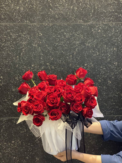 Weave Red Roses | Flower Box
